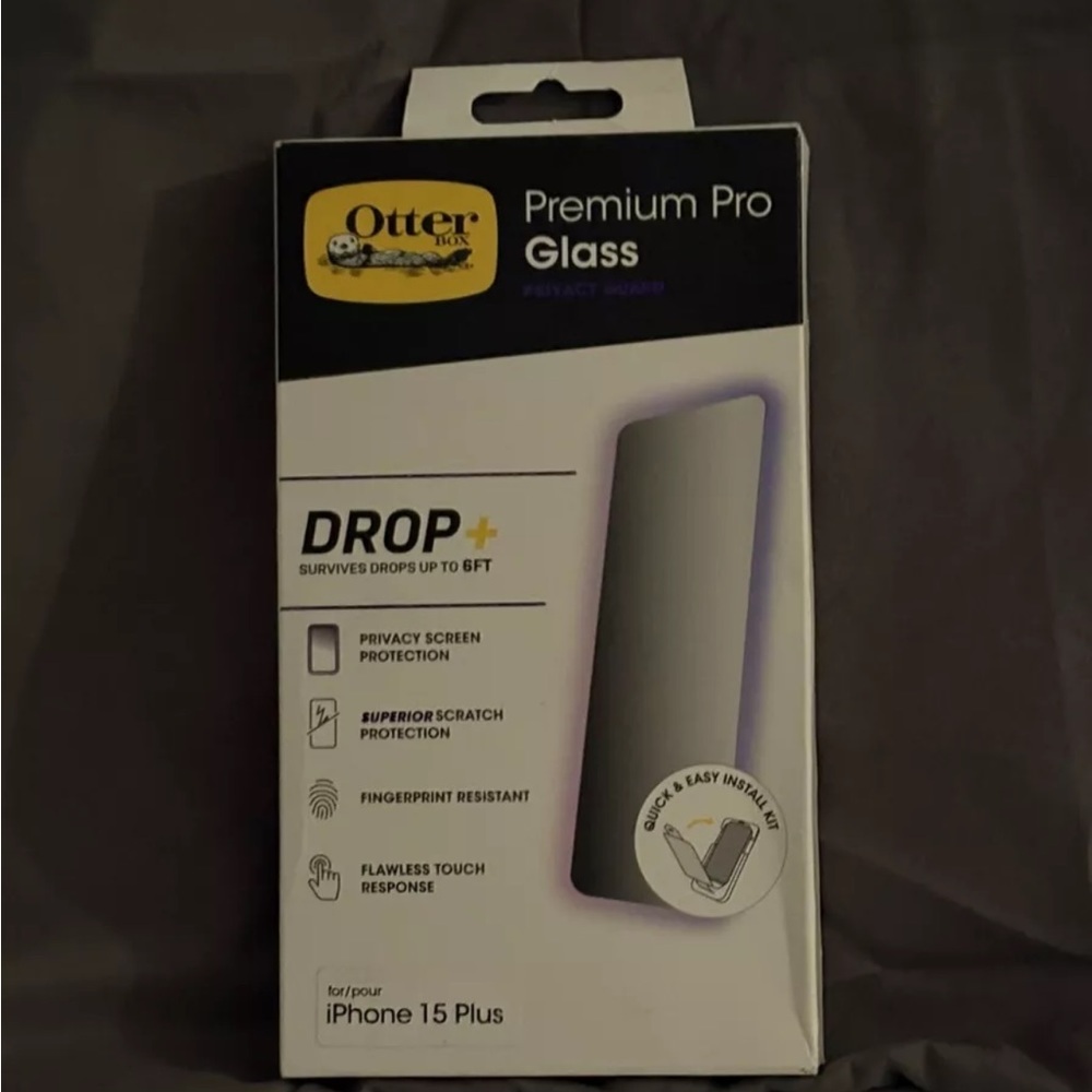 OtterBox Premium Pro Glass Screen Protector - Black
